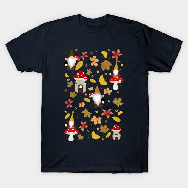 Gnomes and Mushrooms T-Shirt by NinoRc